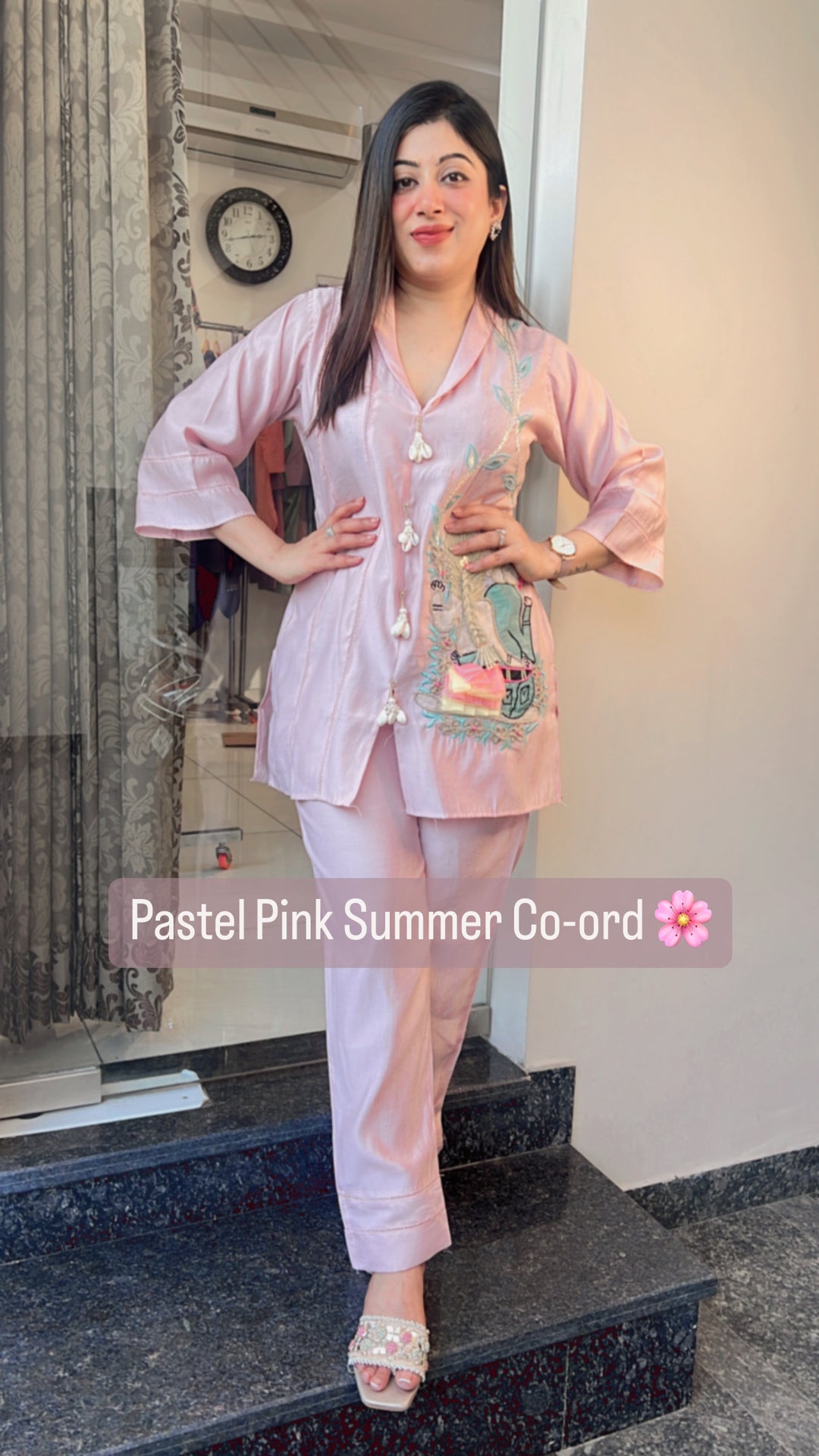 PASTEL PINK CO-ORD SET - AR 5672