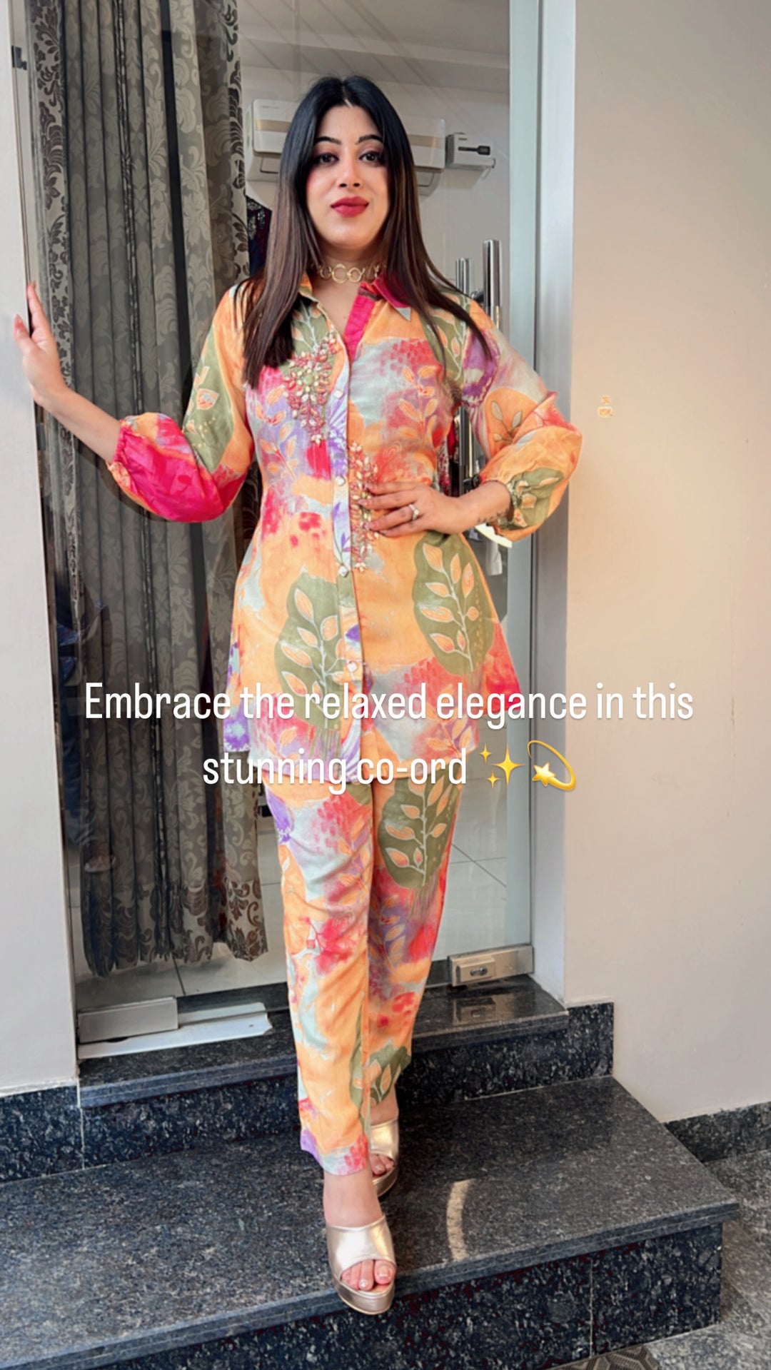 MUSLIN PRINTED CO-ORD SET - AR 5697