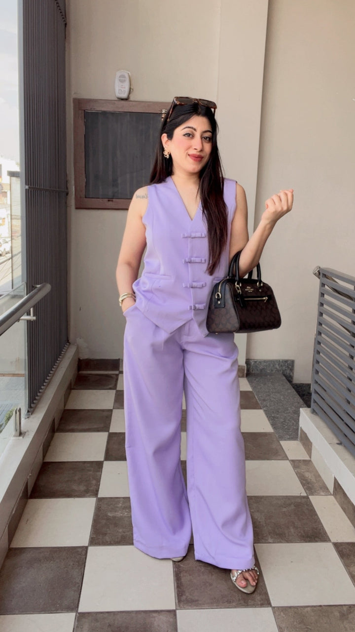 “Chloe”-Lavender Co-Ord Set