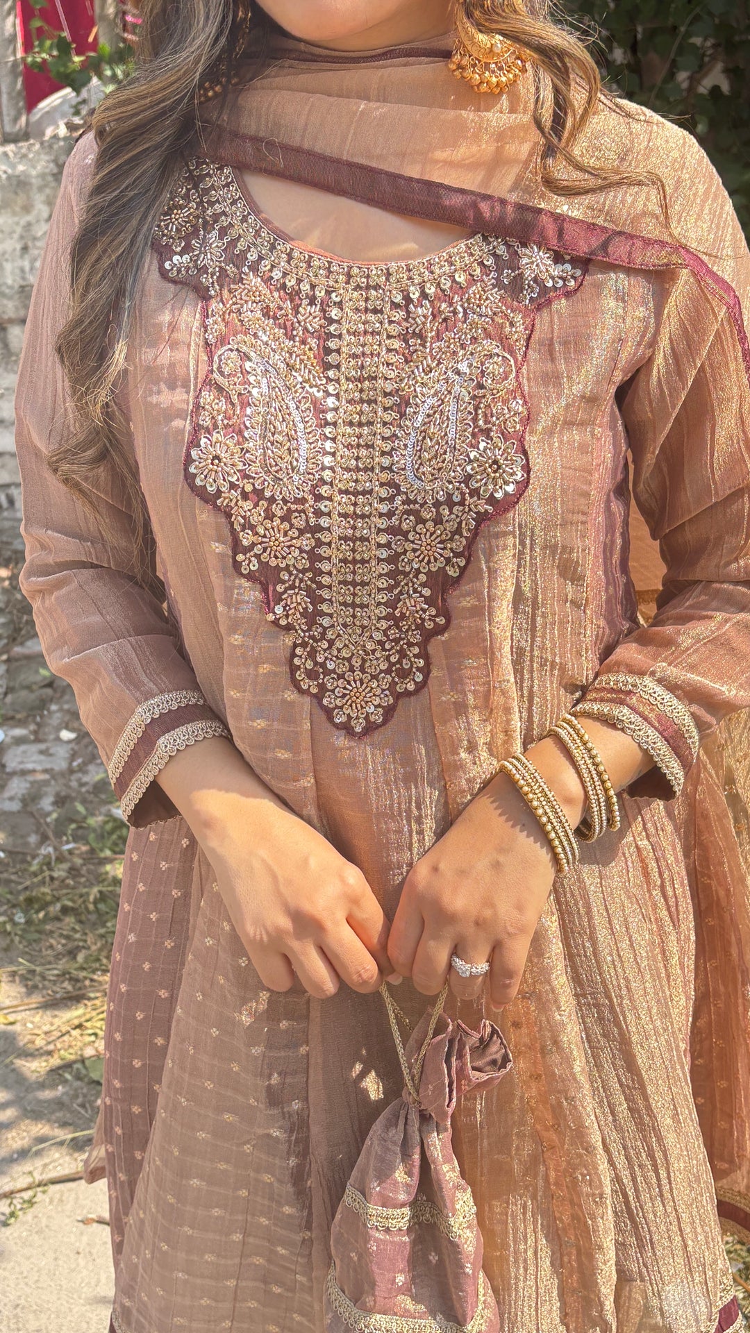 "Bushra"-festive three piece set