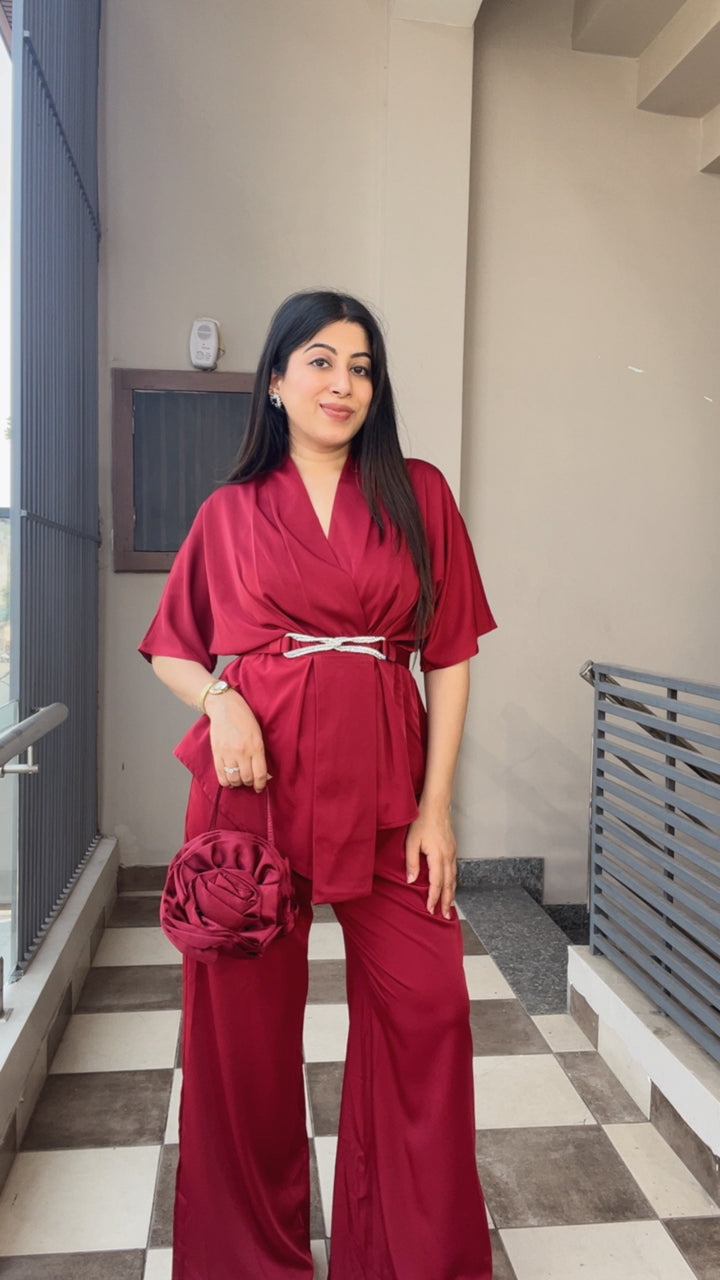 "KIM"-TWO PIECE SET WITH BELT