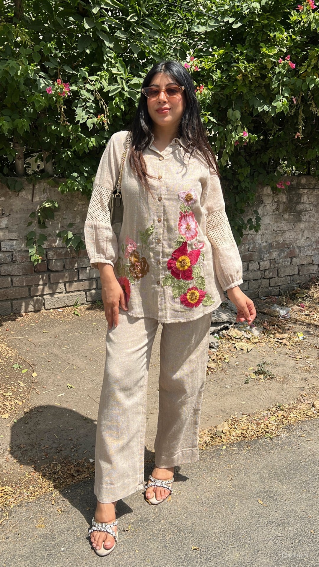 "lily"-floral two piece co-ord