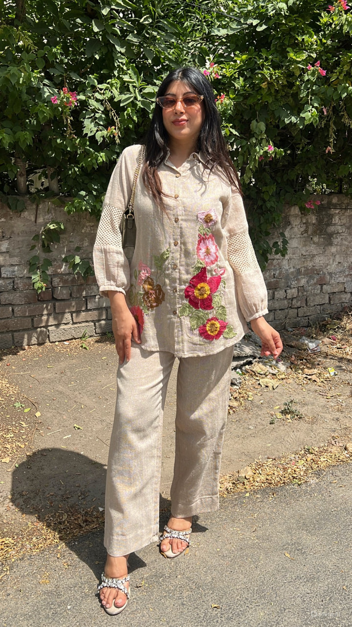 "lily"-floral two piece co-ord