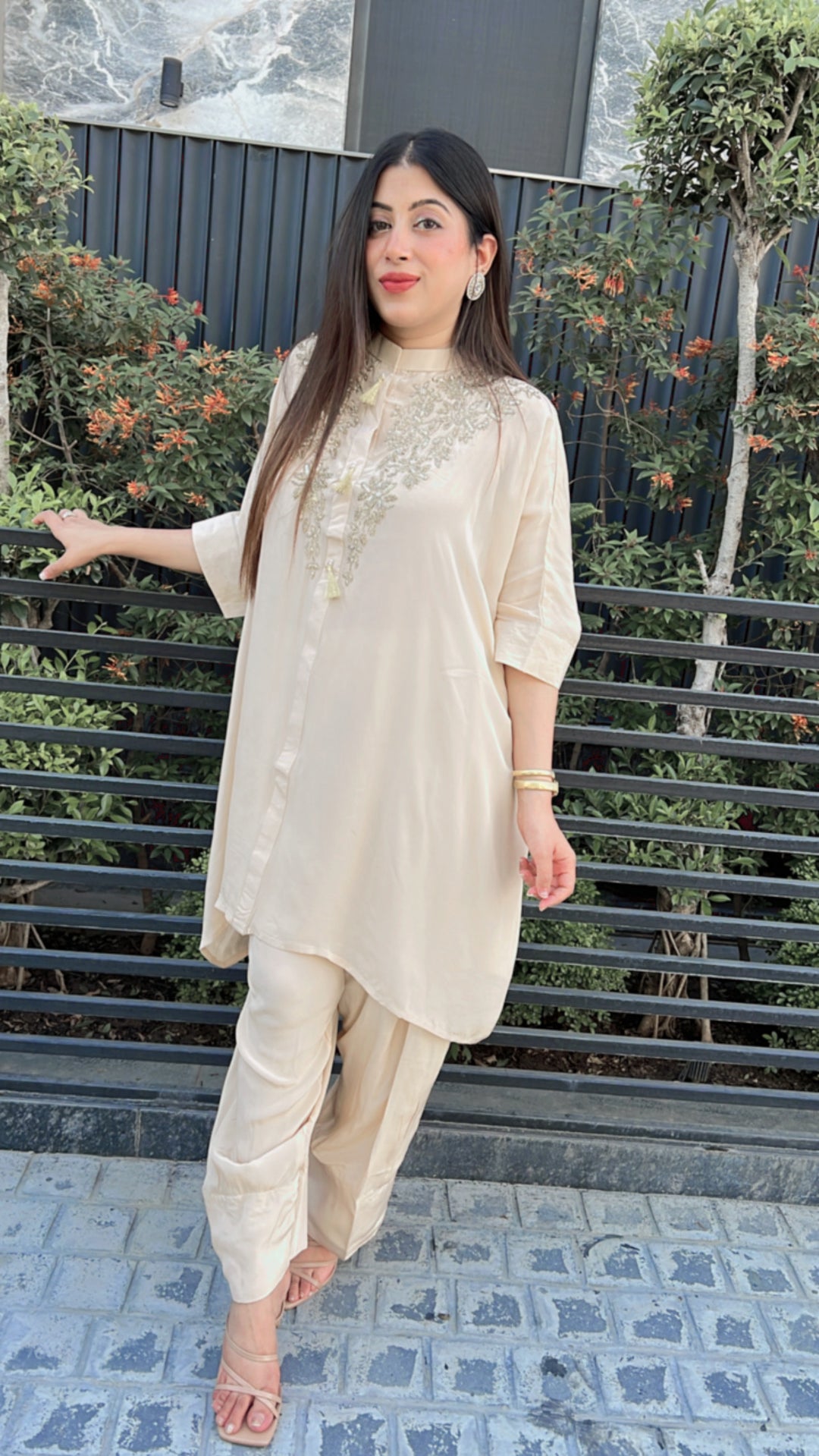 Crepe Handworked Set