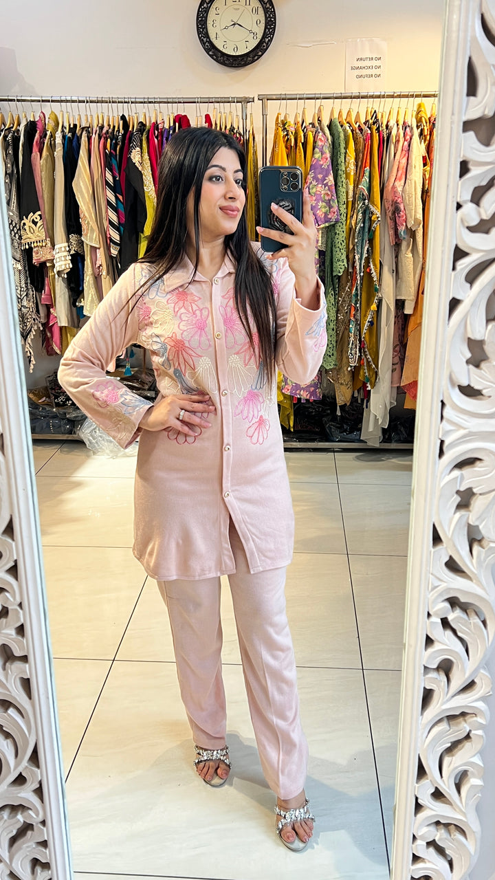 "AALIA"-FLORAL EMBROIDERY CO-ORD
