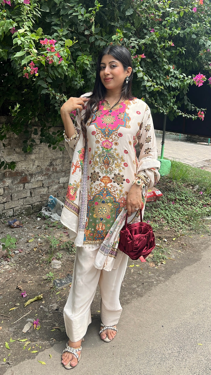 "sajni"-festive three piece suit set