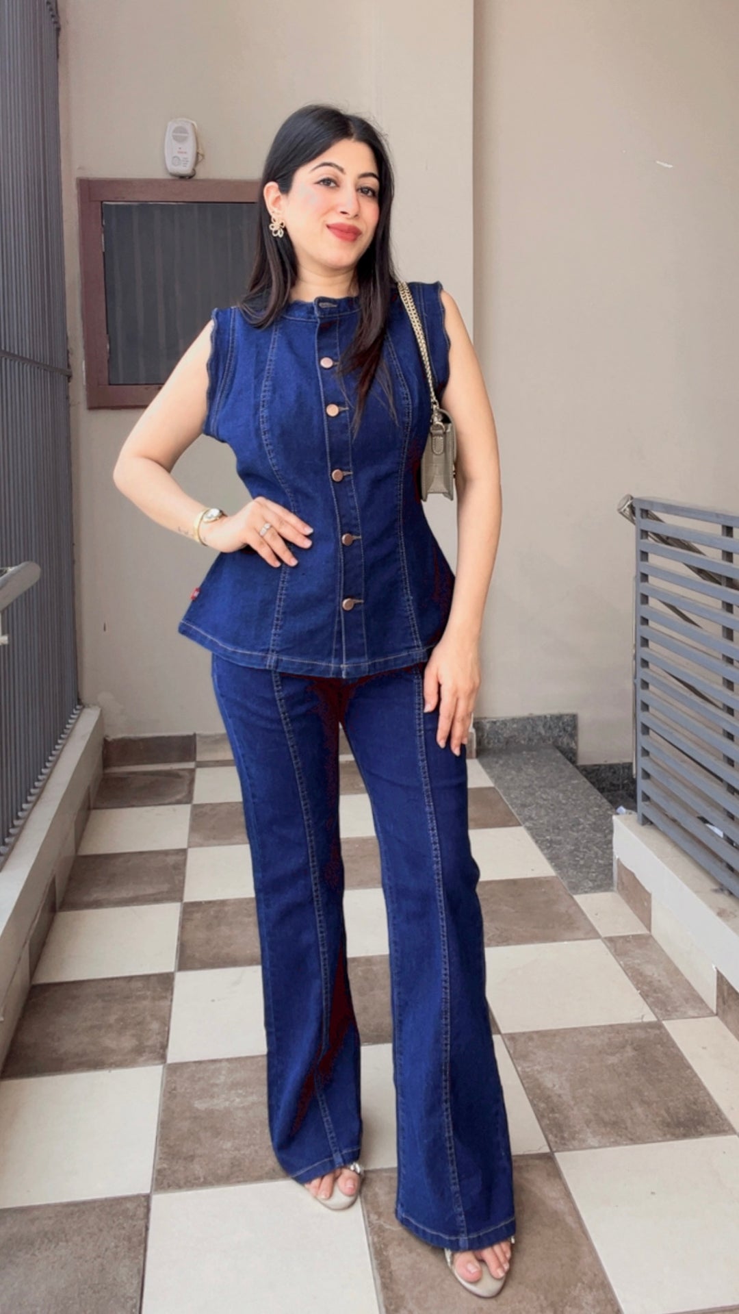 "ZYNA"-DENIM TWO PIECE SET