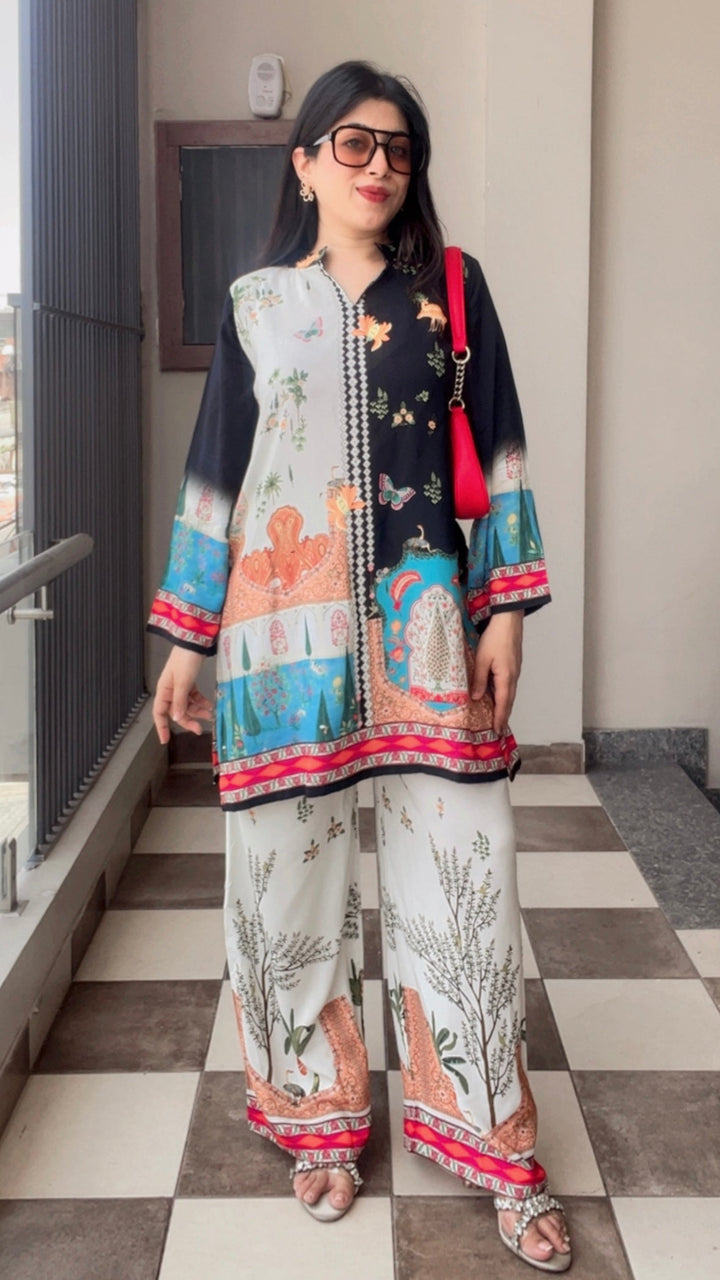 "HIYA"-PRINTED SUMMER CO-ORD