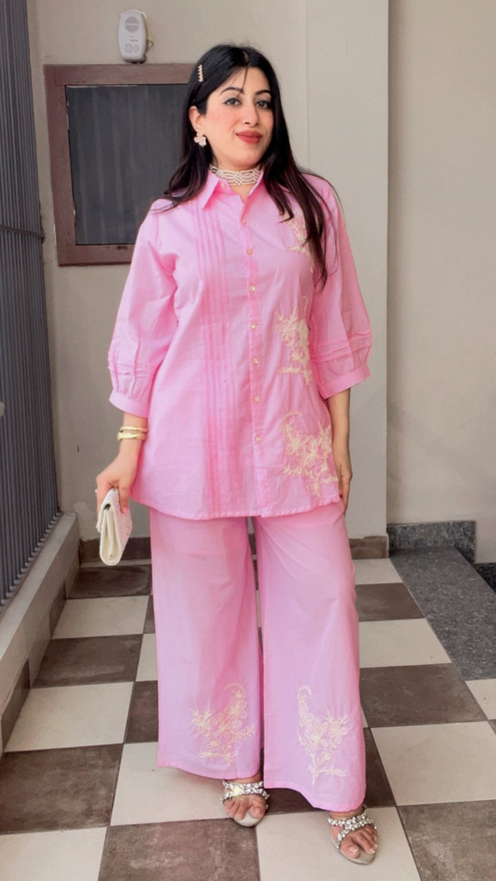 "ZOHA"-PASTEL PINK  SUMMER CO-ORD