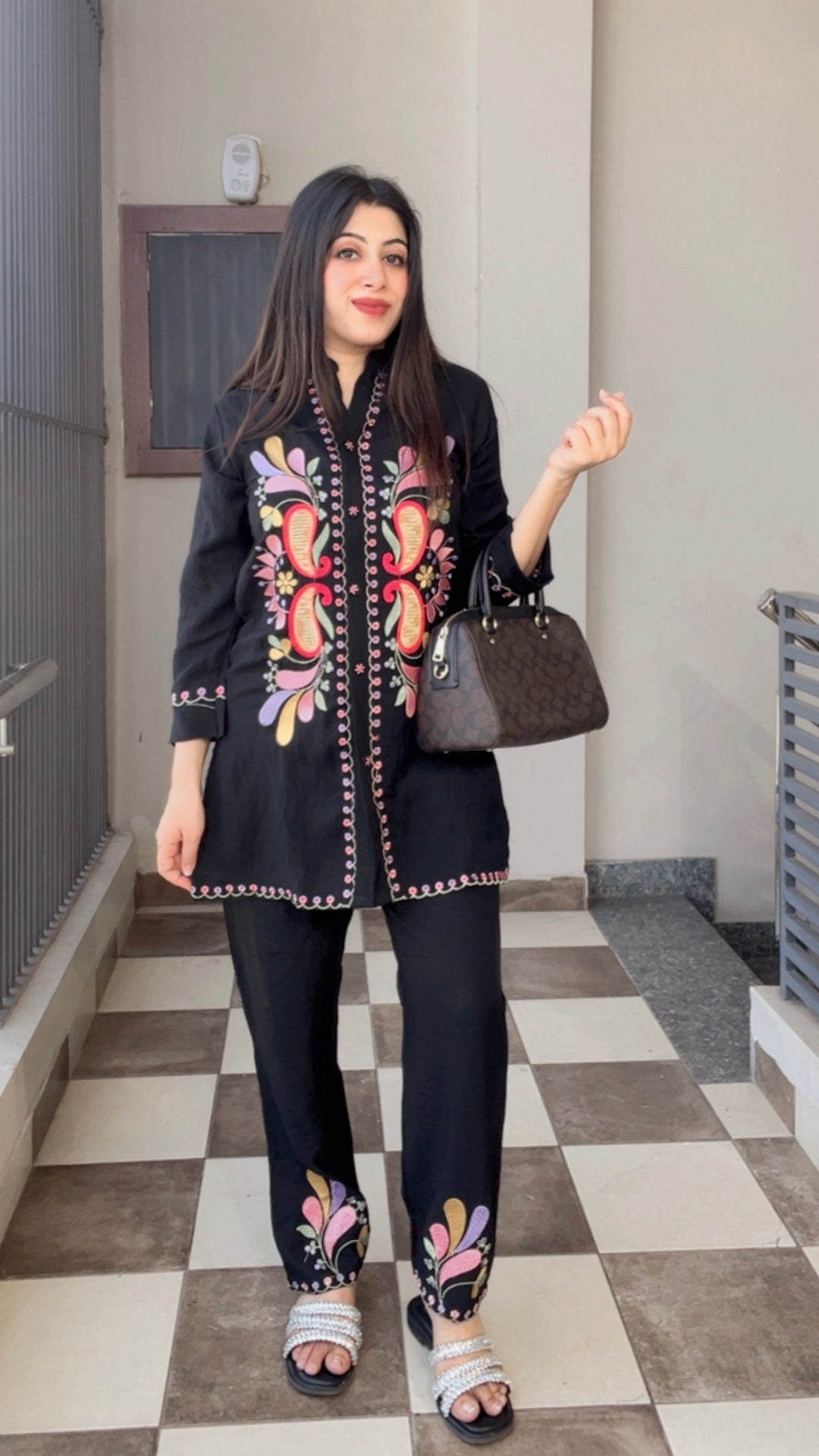 "ALYA"-FLORAL EMBROIDERY CO-ORD