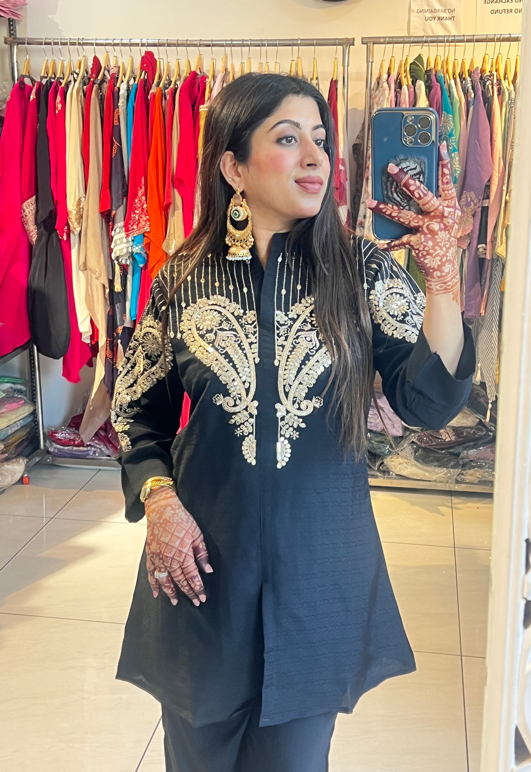 NORA-BLACK FESTIVE TWO PIECE CO-ORD