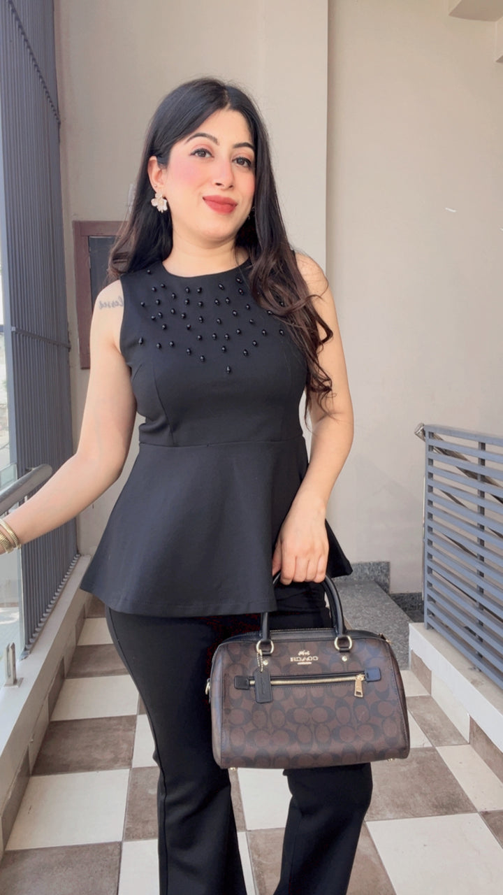 "ZYNA"-Black TWO PIECE SET