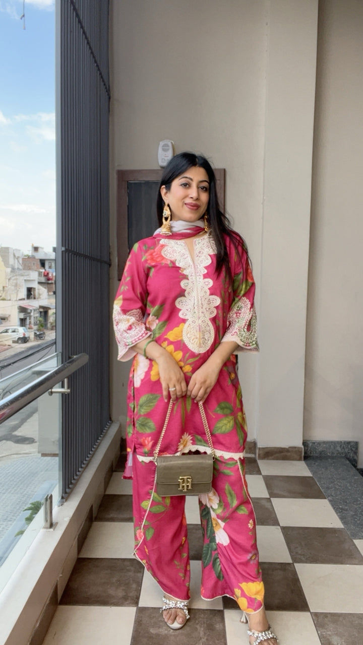 "SAGE"- TULIP PANTS THREE PIECE SUIT