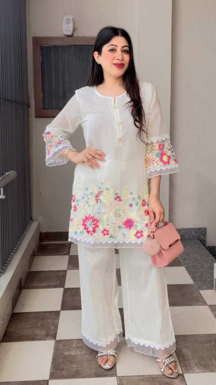 "ELLY"-Floral Embroidered Co ord Set
