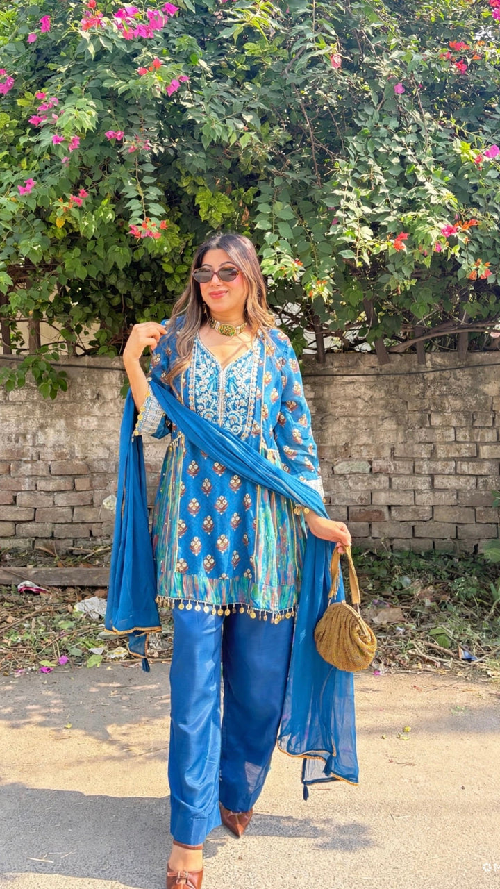 "Hafsa"-festive three piece set