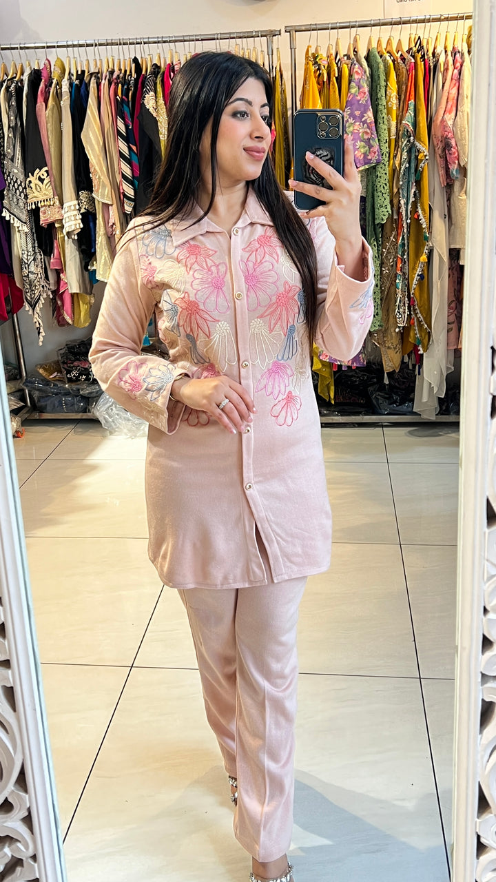 "AALIA"-FLORAL EMBROIDERY CO-ORD