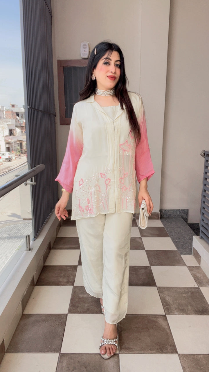 "SMITA"-CREPE HANDWORK CO-ORD WITH INNER