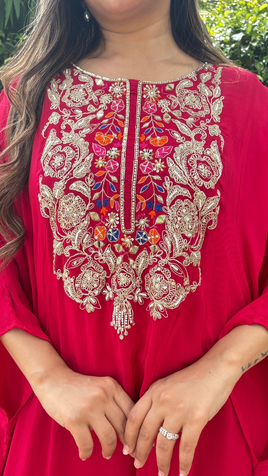 FESTIVE EDIT INTRICATE EMBROIDERY KAFTAN SET