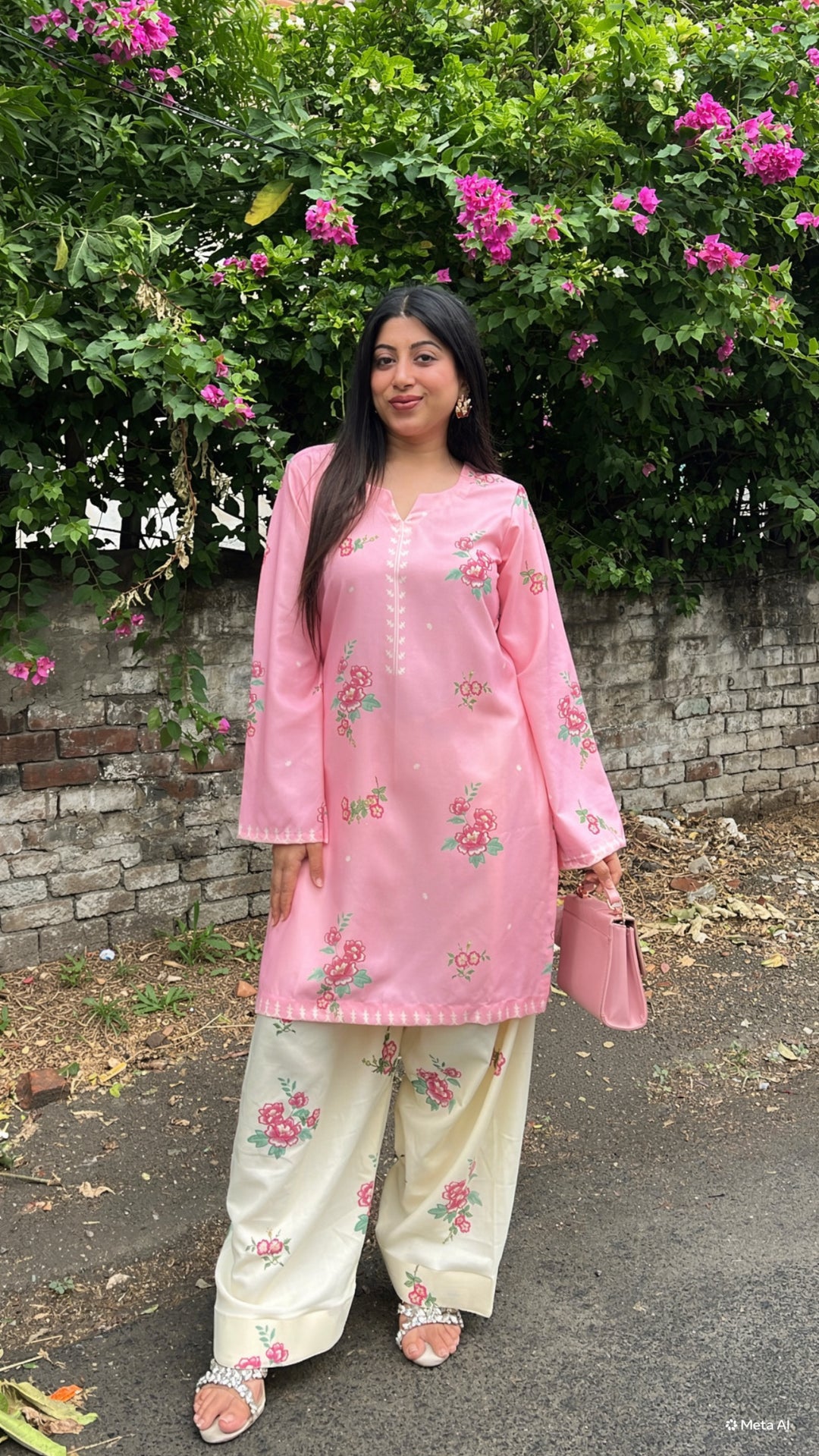 "SAFA"-PRINTED FARSHI FLORAL CO-ORD