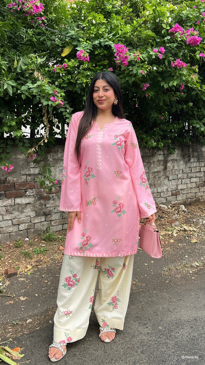 "SAFA"-PRINTED FARSHI FLORAL CO-ORD