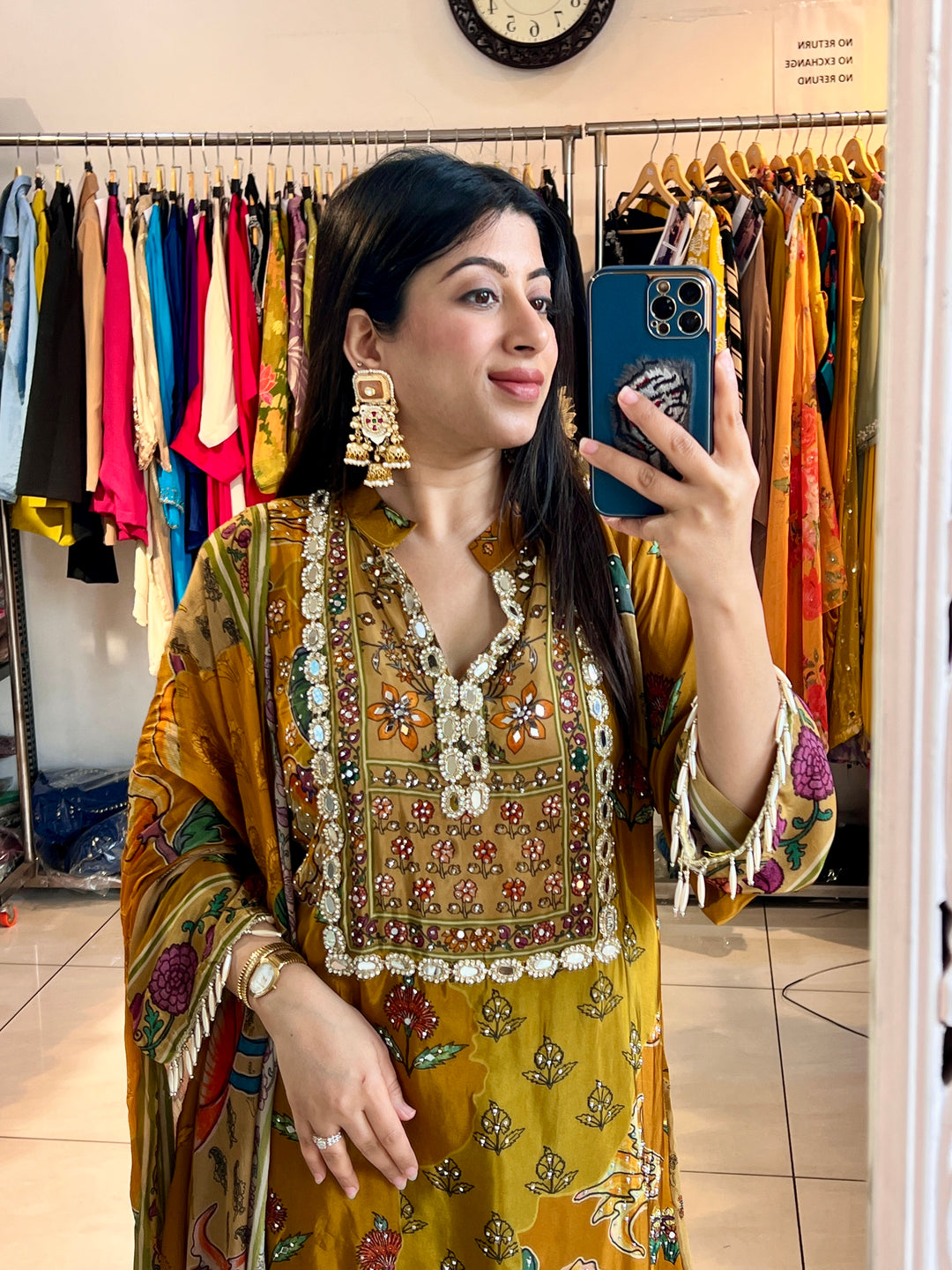 "AMBER"-FARSHI SALWAR CREPE SUIT