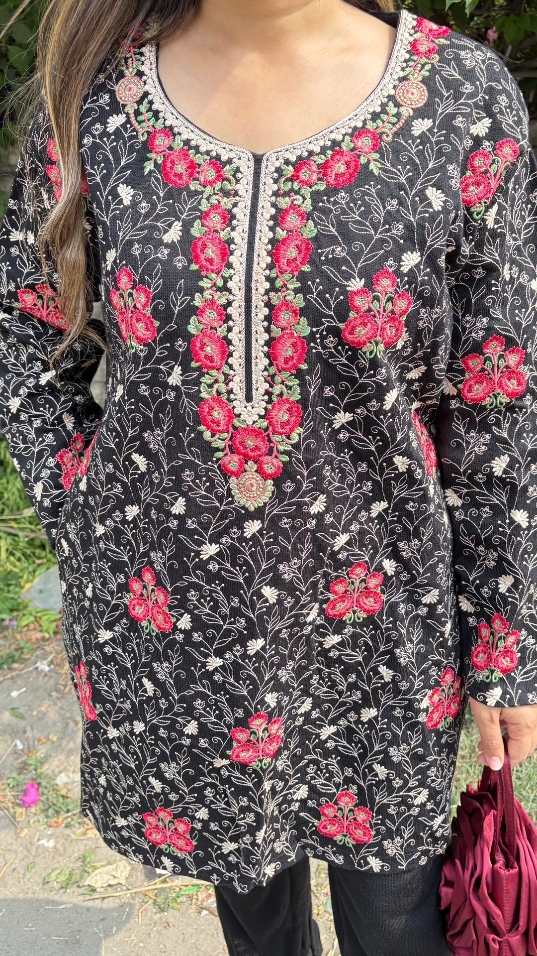 "ADIL"-FLORAL EMBROIDERY CO-ORD