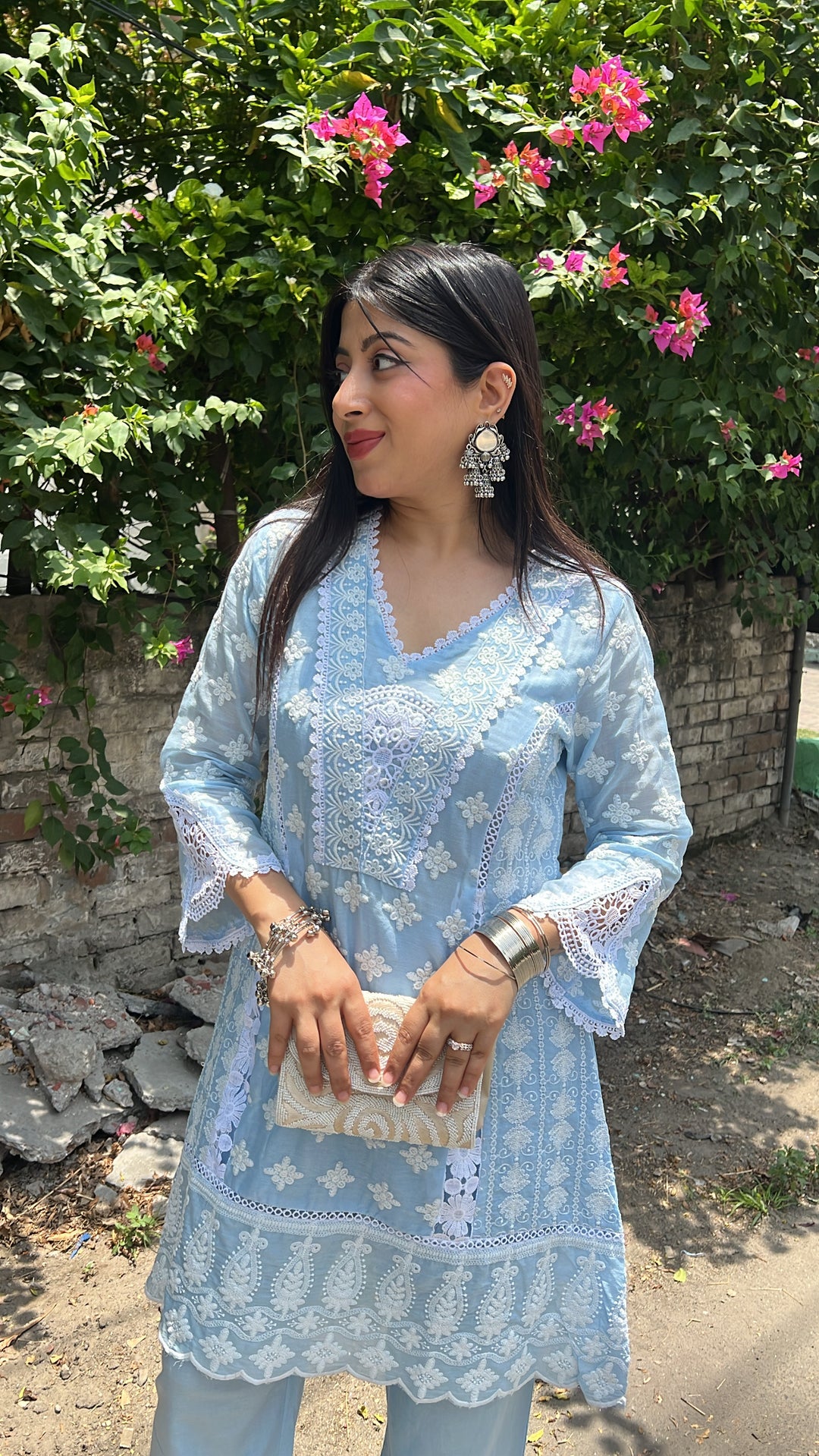 "kasani"-lucknowi kurta set