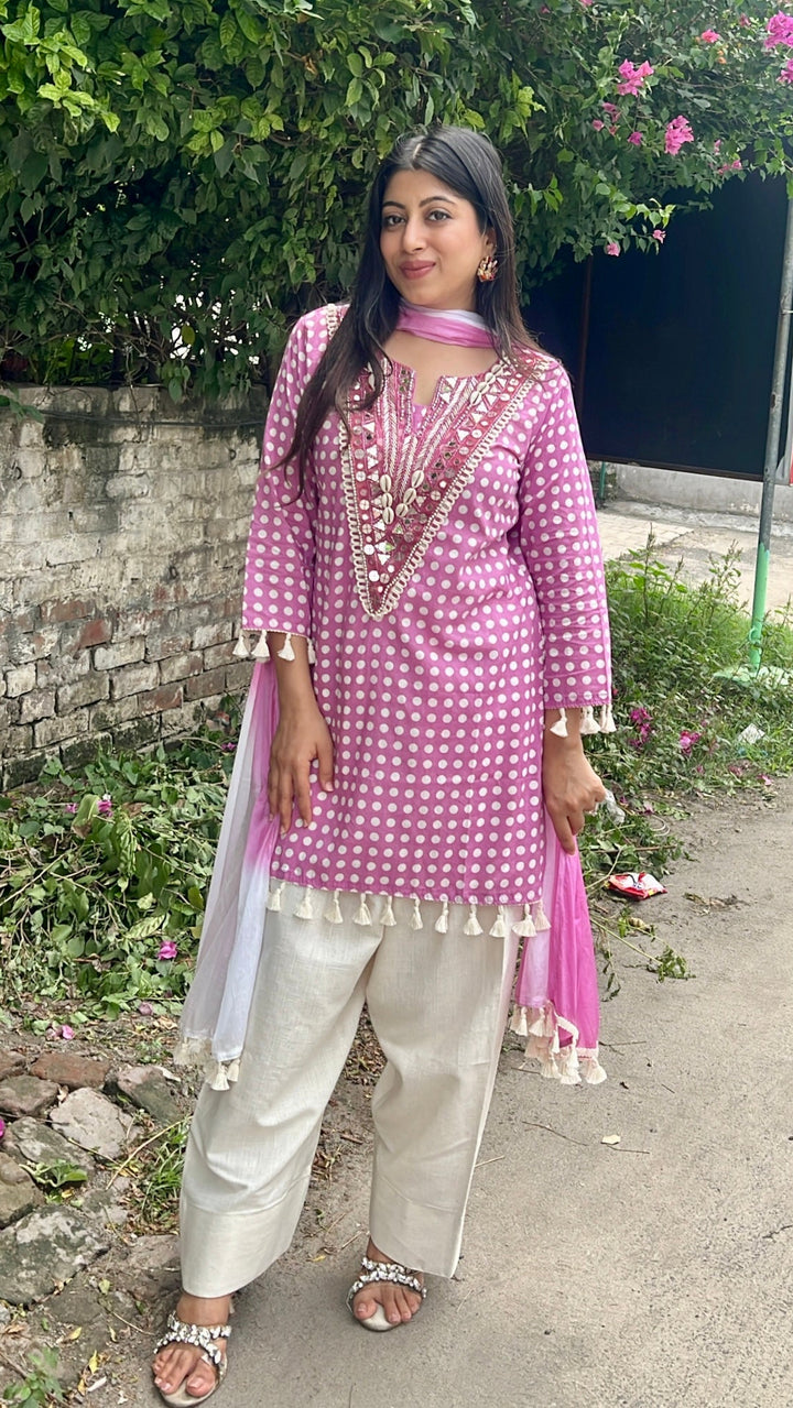 "laira"-festive farshi three piece set