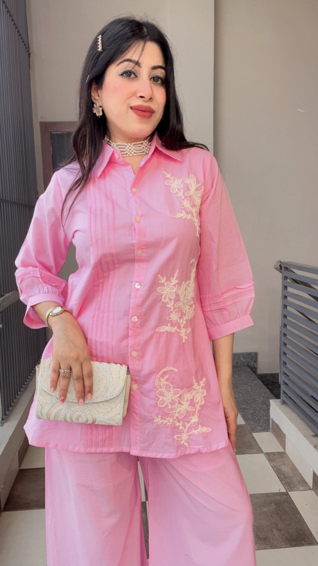 "ZOHA"-PASTEL PINK  SUMMER CO-ORD