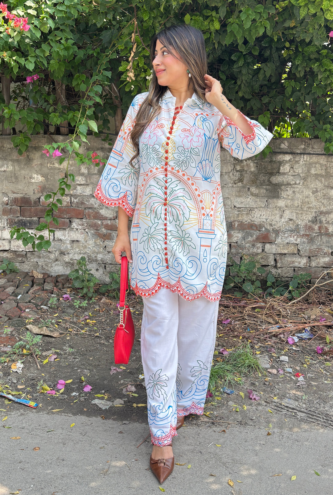 "Lara"-Printed two piece set