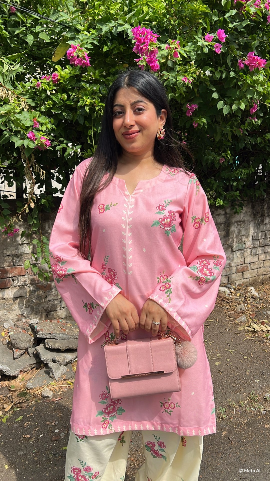 "SAFA"-PRINTED FARSHI FLORAL CO-ORD