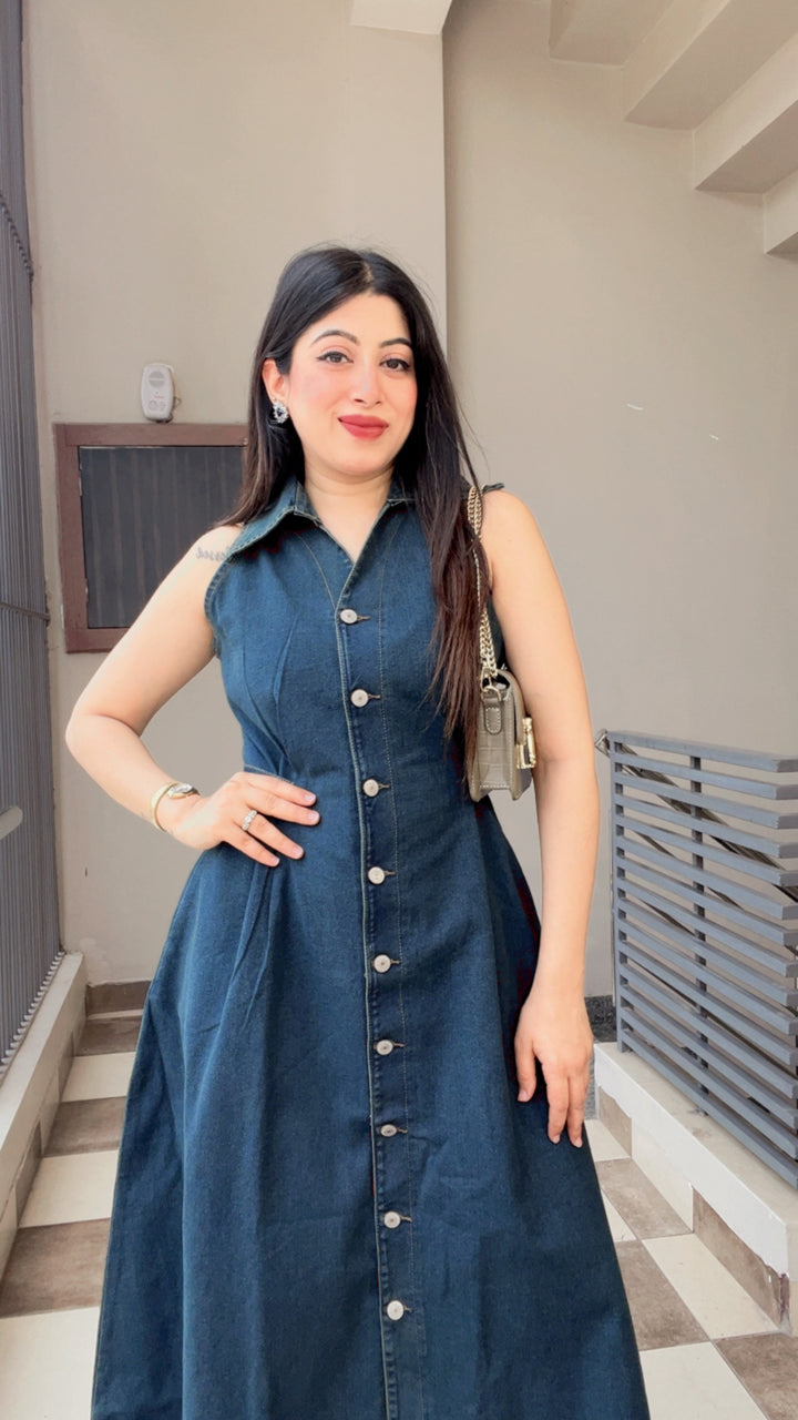 "ZYNA"-DENIM DRESS