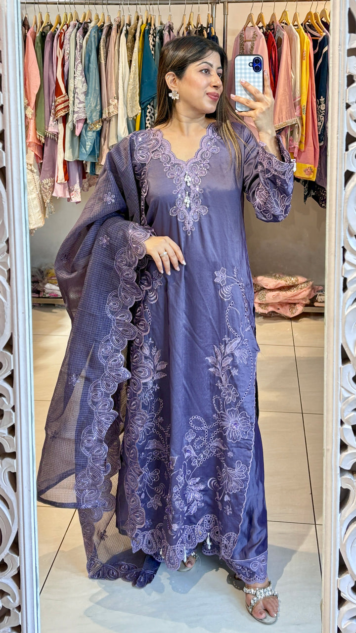 "FALAK"-PAKISTANI THREE PIECE SUIT SET