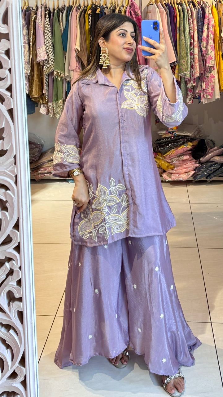 "meher"-festive embroidery two piece set