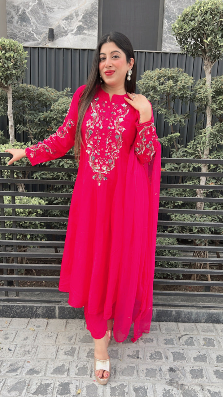 "ROSHNI"-ANARKALI THREE PIECE SUIT SET