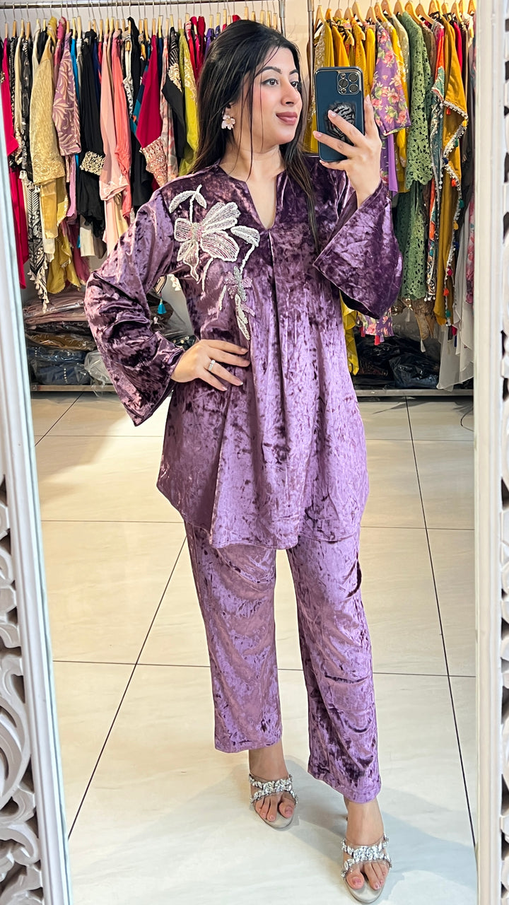 "BANI"-HANDWORKED VELVET CO-ORD