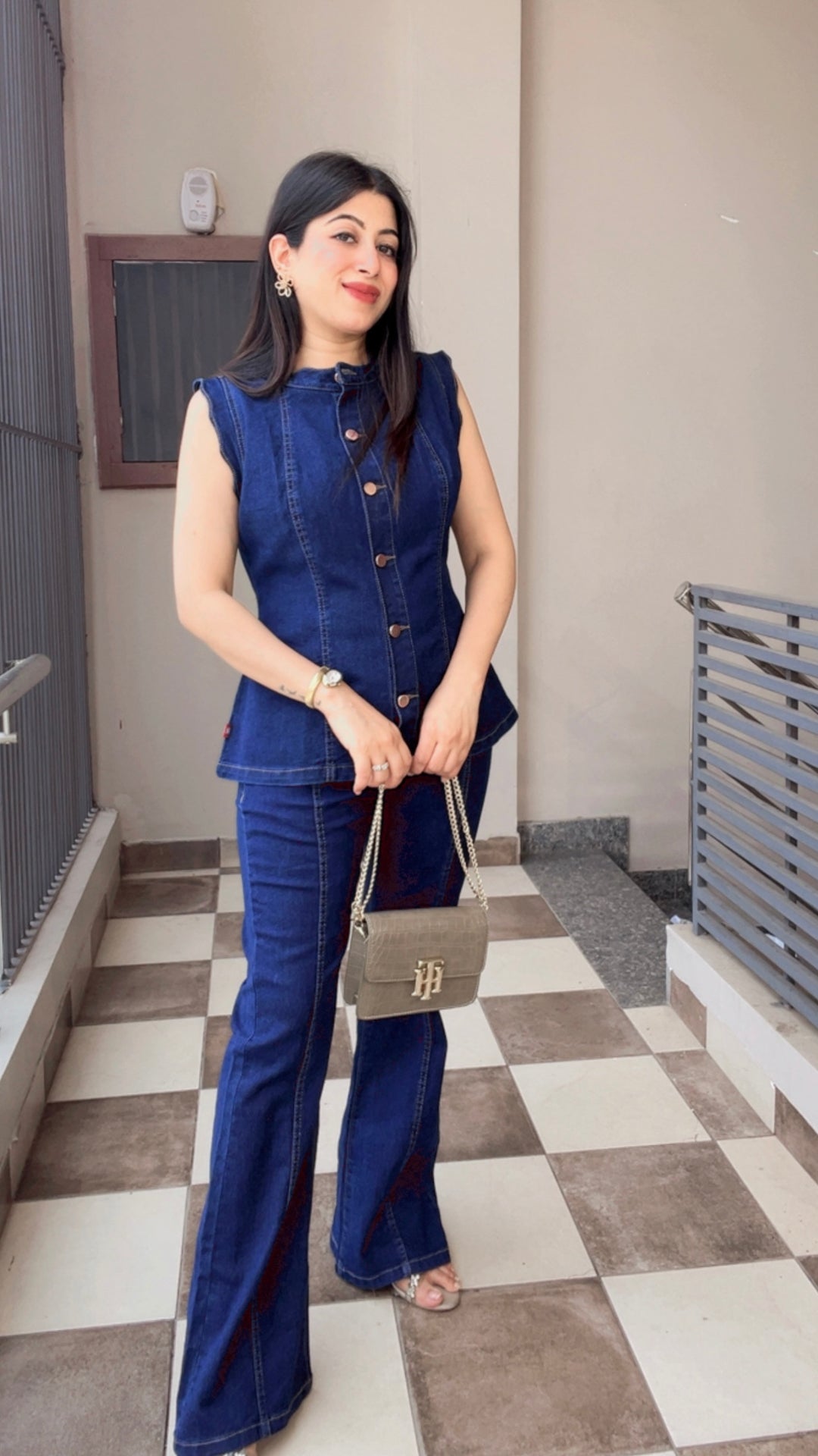 "ZYNA"-DENIM TWO PIECE SET