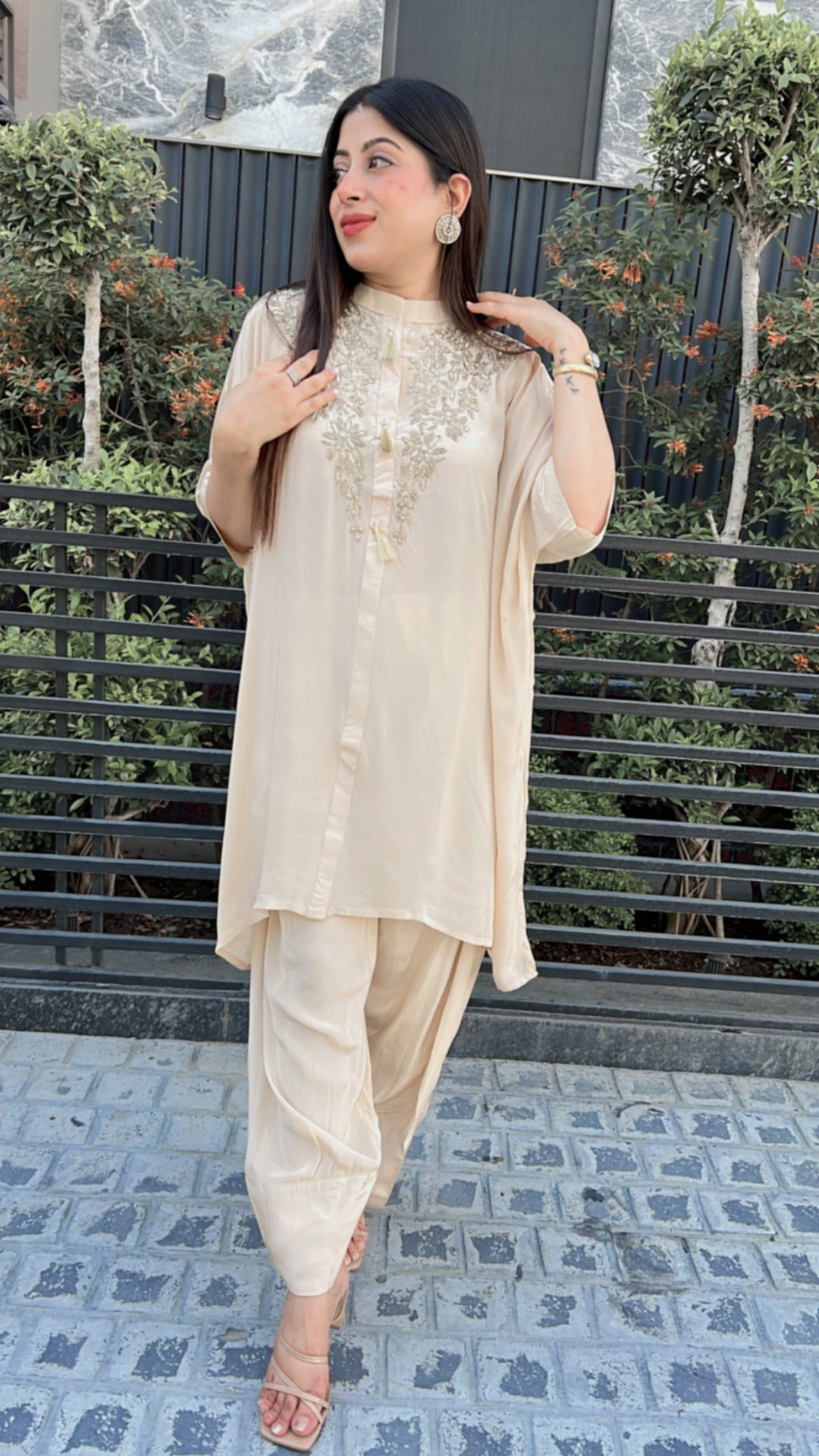 Crepe Handworked Set