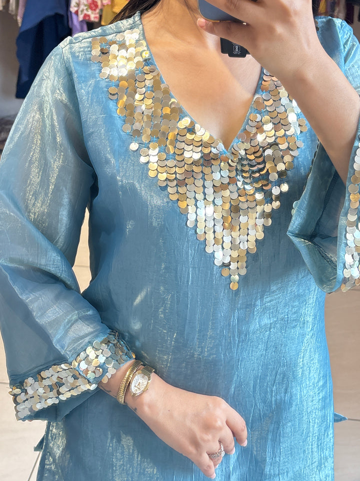 "NORRAH"-Blue TWO PIECE SET