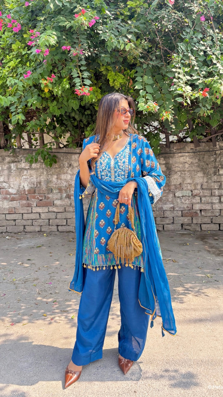 "Hafsa"-festive three piece set