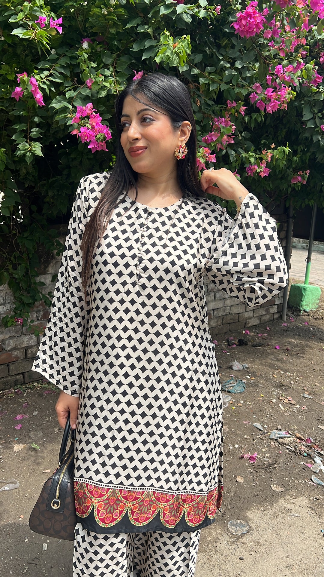 "VIBHA"-CREPE TWO PIECE SET