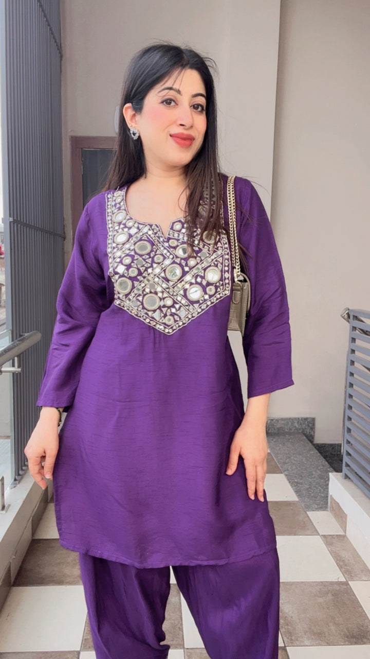 "IRA"-FARSHI SALWAR MIRROR CO-ORD
