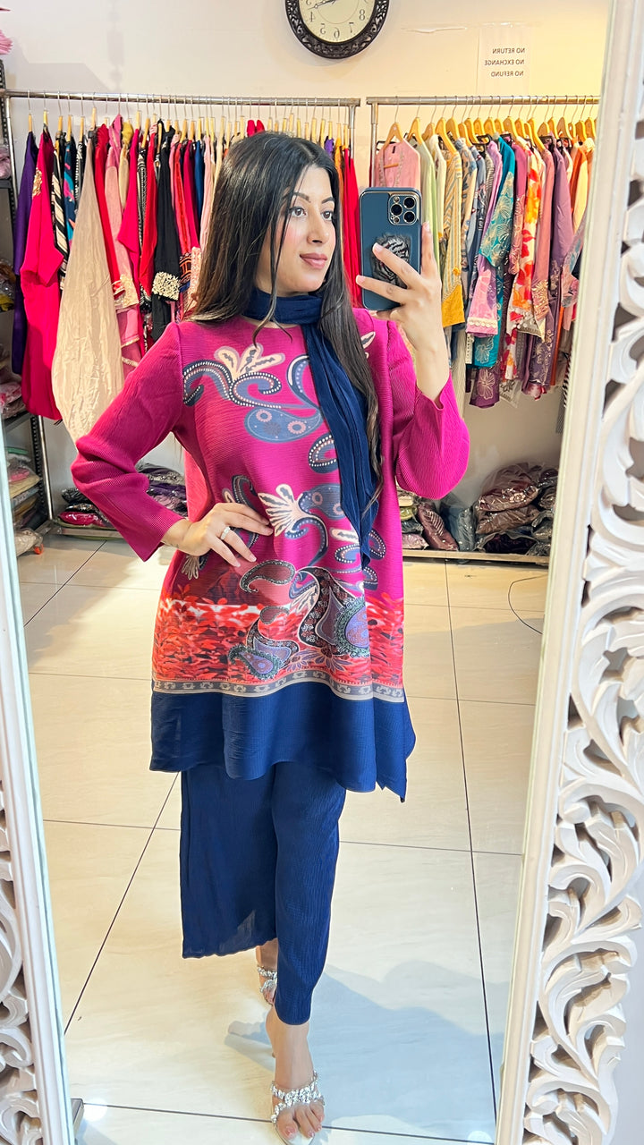 "VANI"-KOREAN CO-ORD WITH SCARF