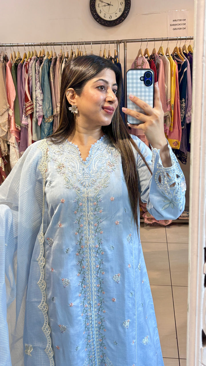"AZZA"-PAKISTANI THREE PIECE SUIT SET