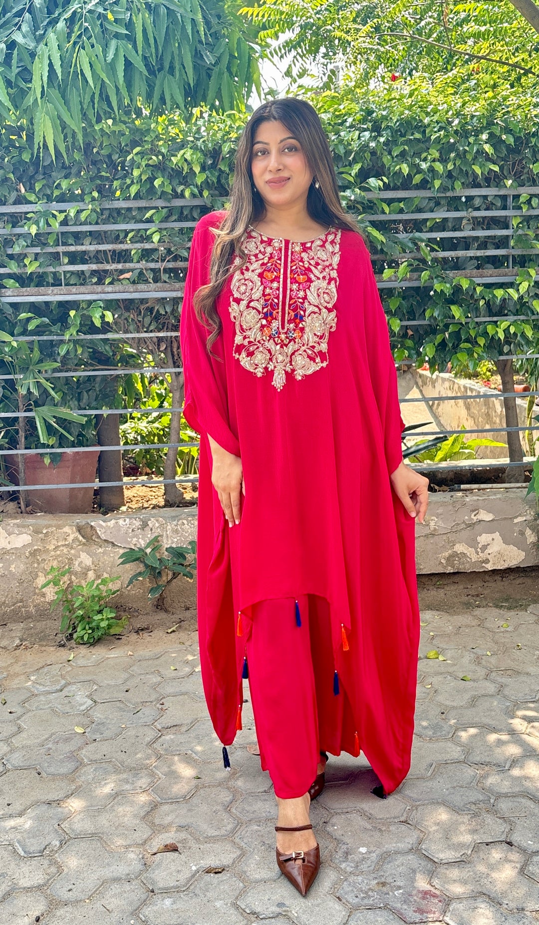 FESTIVE EDIT INTRICATE EMBROIDERY KAFTAN SET