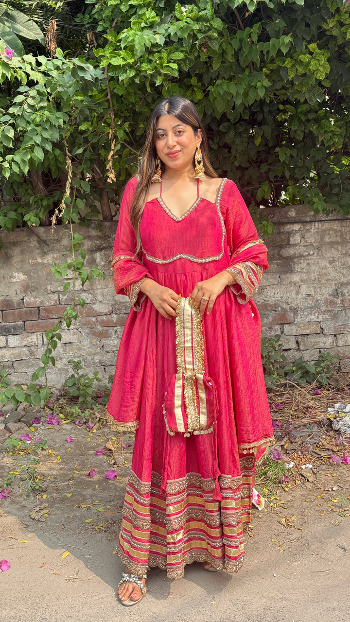 "mehrba"-Three Piece set with potli bag
