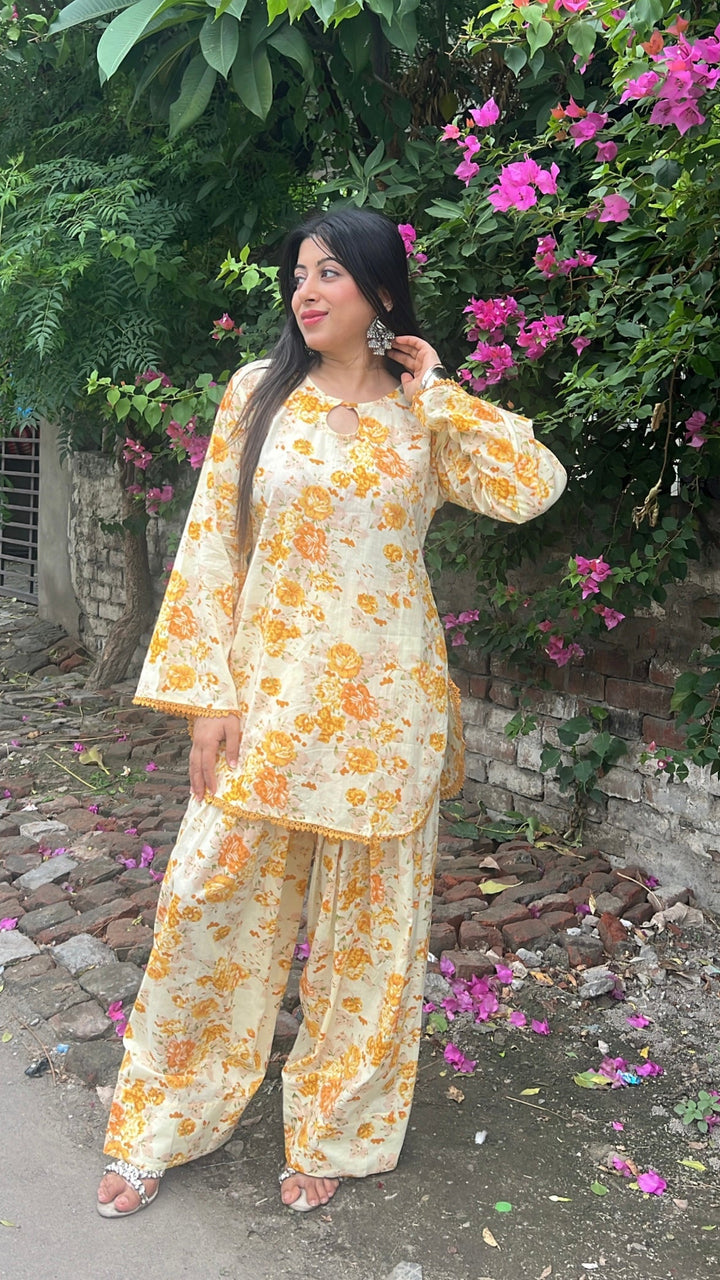 "hoor"-floral farshi set