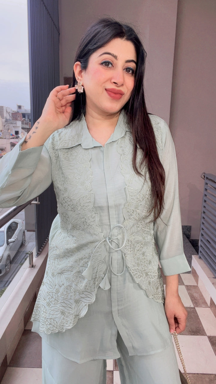 "LEVI"-PASTEL GREEN  CO-ORD