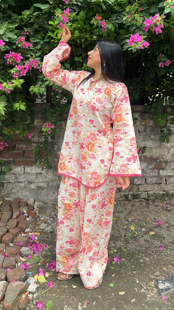 "hoor"-floral farshi set