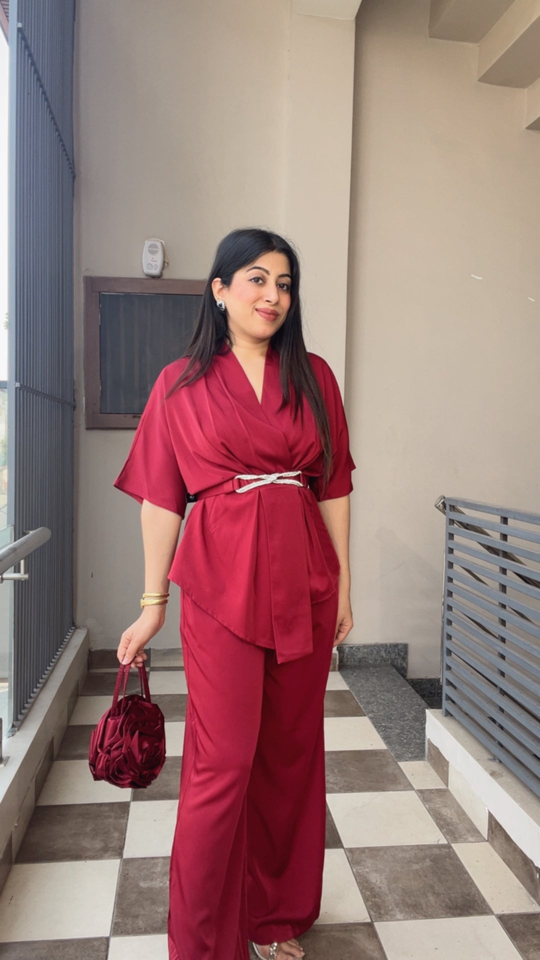 "KIM"-TWO PIECE SET WITH BELT